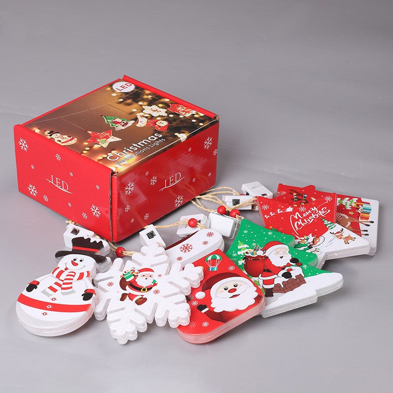 Set 6 decoratiuni de Craciun luminoase, Kaveny