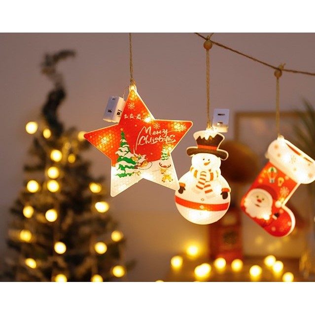 Set 6 decoratiuni de Craciun luminoase, Kaveny