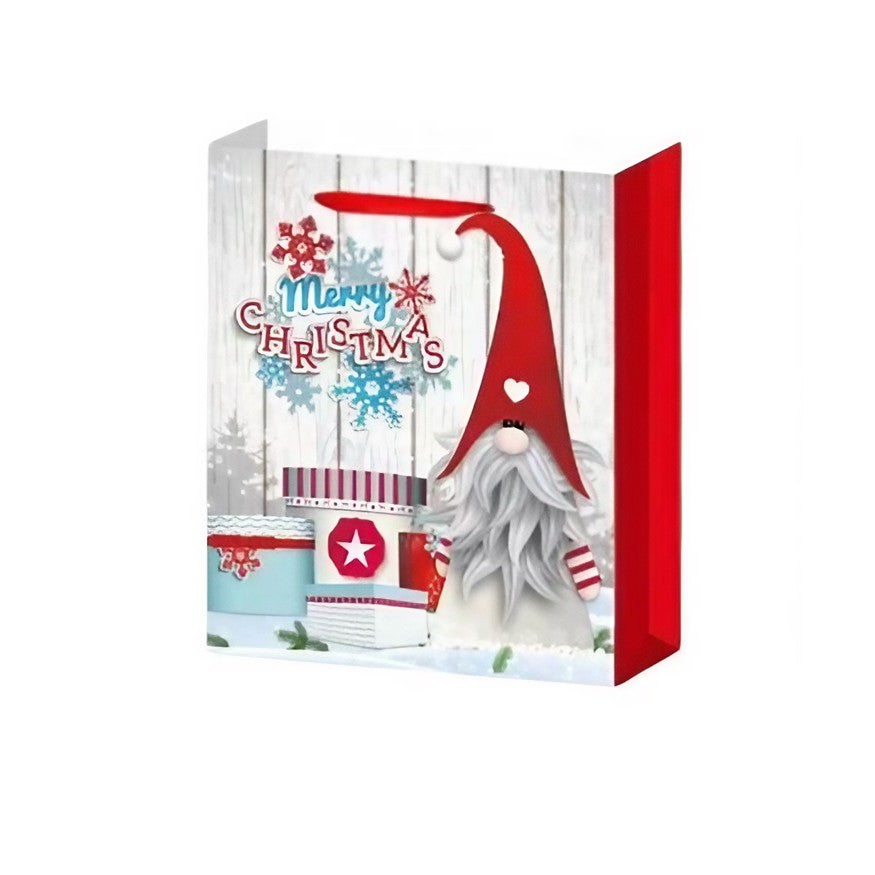 Set 6 Pungi Cadou, Kadeny, Imprimeu Tematica Gnomi, Model Random, din Hartie, Impachetare Usoara a Cadourilor, 18.5x22.5x8.5 cm, Multicolor