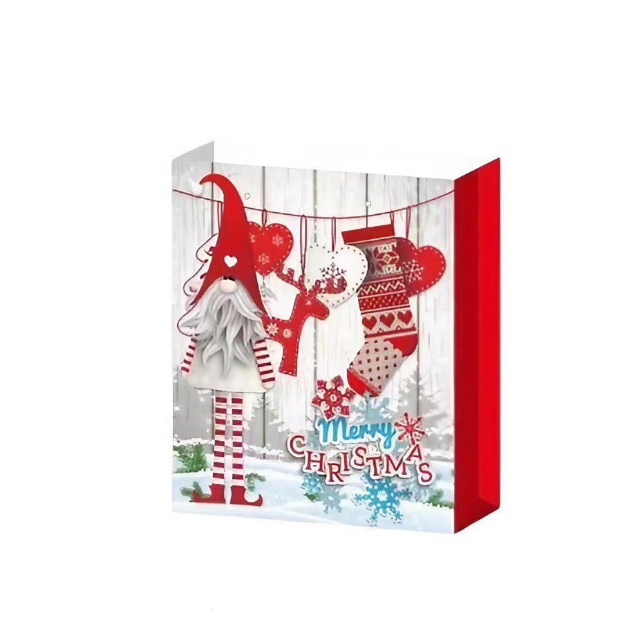 Set 6 Pungi Cadou, Kadeny, Imprimeu Tematica Gnomi, Model Random, din Hartie, Impachetare Usoara a Cadourilor, 18.5x22.5x8.5 cm, Multicolor