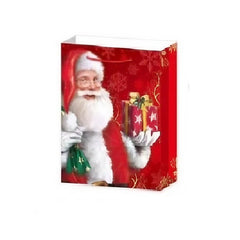Set 6 Pungi Cadou, Kadeny, Imprimeu Tematica Mos Craciun, Model Random, din Hartie, Impachetare Usoara a Cadourilor, 18.5x22.5x8.5 cm, Multicolor