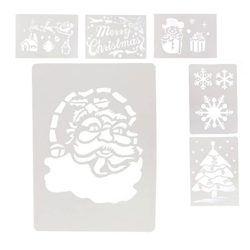 Set 6 sabloane pentru spray de zapada, 36 x 25 cm, tematica Craciun
