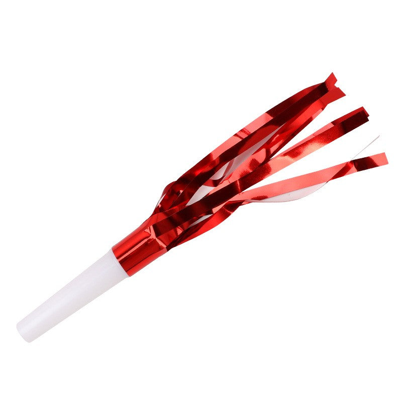 Set 6 Fluiere Party cu Franjuri, Kaveny, din Plastic, Multicolor