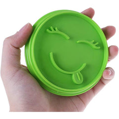 Set 7 Forme de Prajituri, Kadeny, Model Emoticoane Smiley Face, Diferite Expresii, 7.7 x 1.5 cm, din PP, Verde