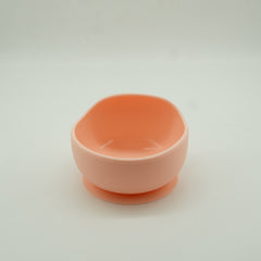 Set 8 piese diversificare bebelusi si copii din silicon Kaveny, baveta, farfurie compartimentata cu ventuza, bol cu ventuza, tacamuri din lemn si silicon, cana pentru gustari, fara alergeni, roz
