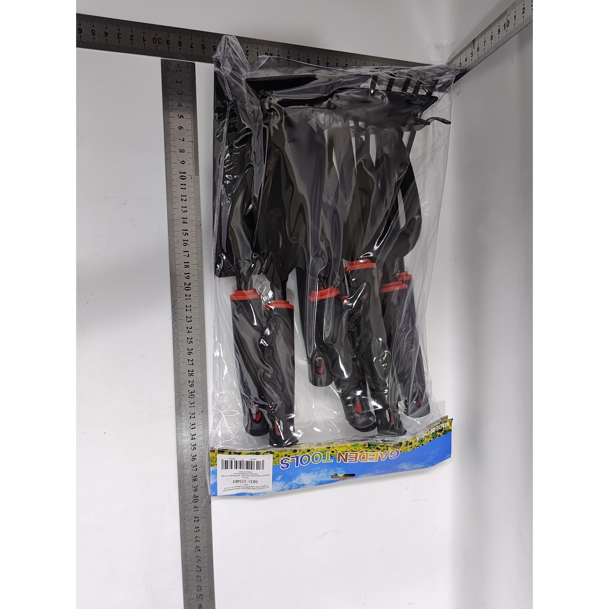 Set 9 Unelte de Gradina Kadeny, pentru Plantare Prelucrare Sol si Ingrijire Plante, Material PVC si cardboard, 25 x 14.5 cm, negru