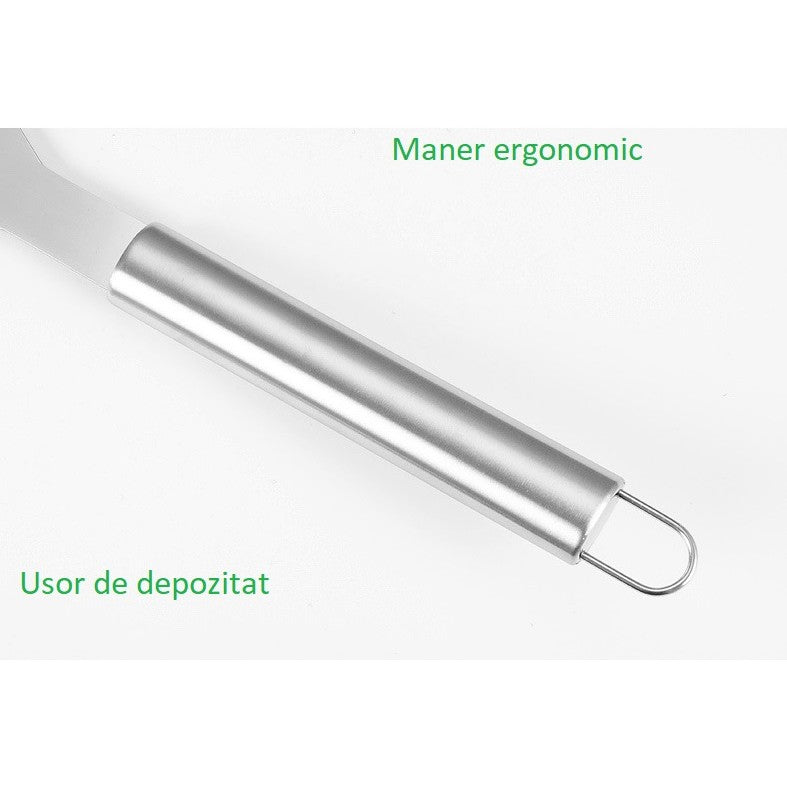 Set 9 Ustensile pentru Gratar, Kadeny, din Otel Inoxidabil, Geanta Oxford, Argintiu