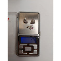 Set Argint 925 Floare cu Margini Colorate, Jolie Silver, 4.48 g, 1.5 cm x 1.7 cm