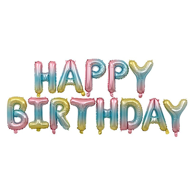 Set baloane folie Kaveny, Happy Birthday, 40 cm, multicolor
