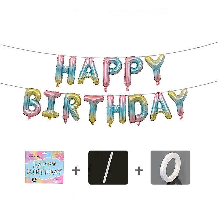 Set baloane folie Kaveny, Happy Birthday, 40 cm, multicolor