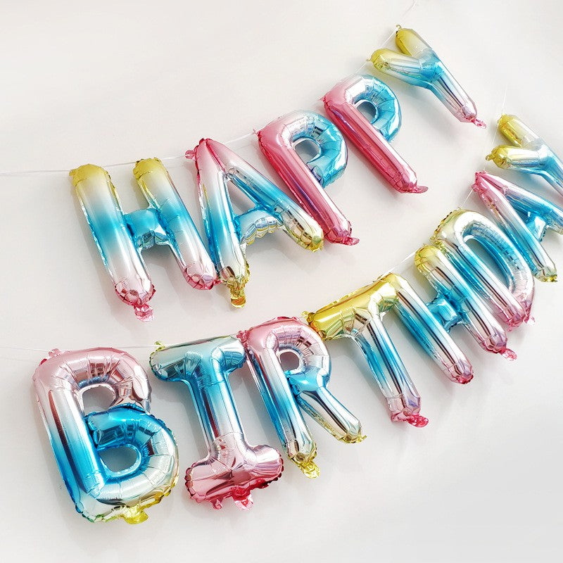 Set baloane folie Kaveny, Happy Birthday, 40 cm, multicolor