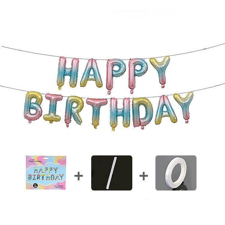Set baloane folie Kaveny, Happy Birthday, 40 cm, multicolor