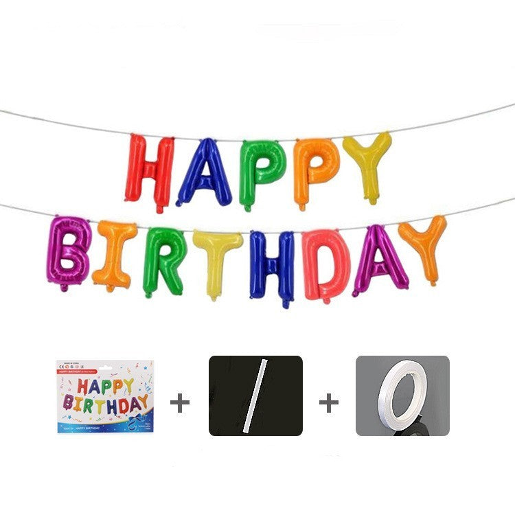 Set baloane folie Kaveny, Happy Birthday, 40 cm, multicolor