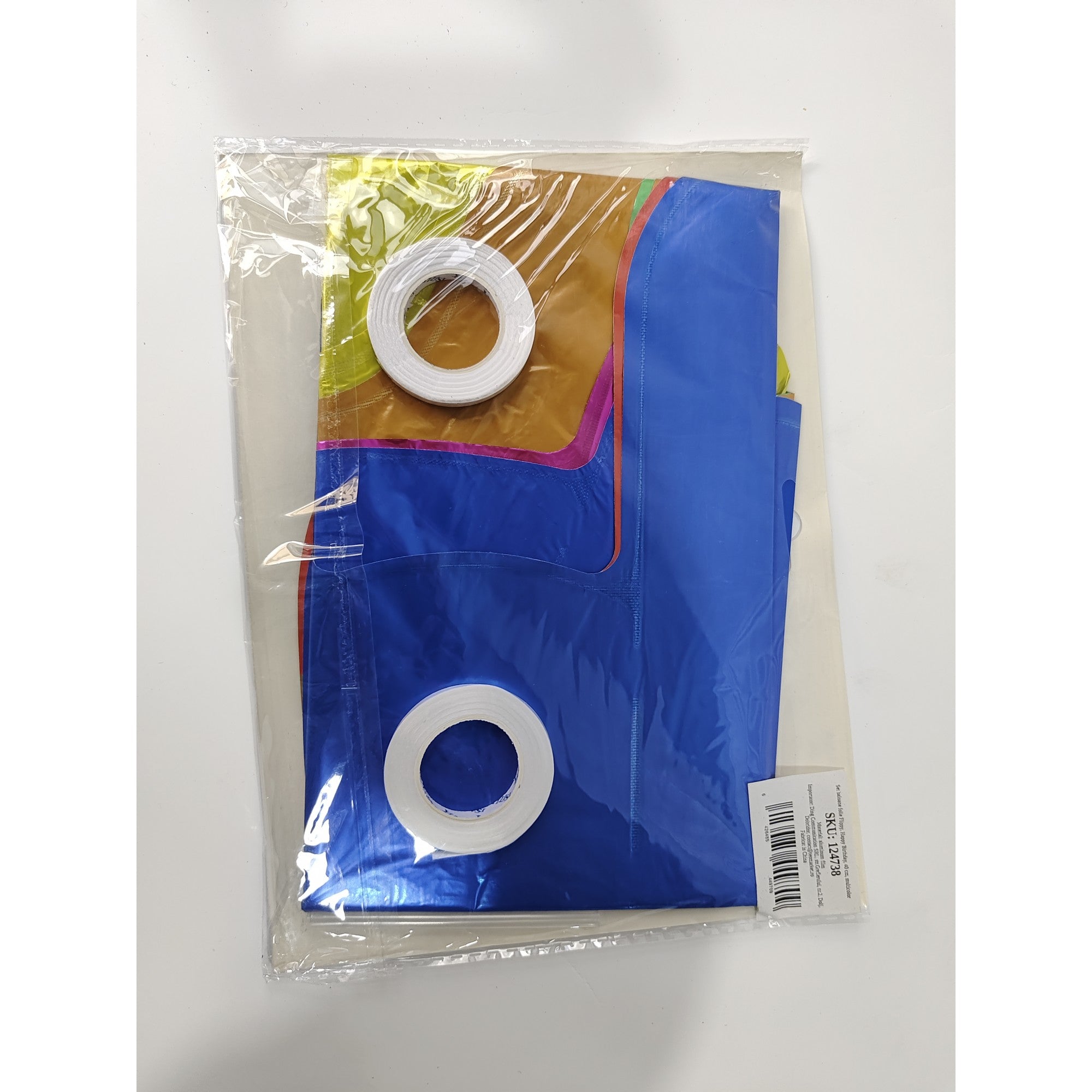 Set 13 Baloane Folie, Kaveny, Tip Ghirlanda, Model Happy Birthday, 40 cm, Multicolor