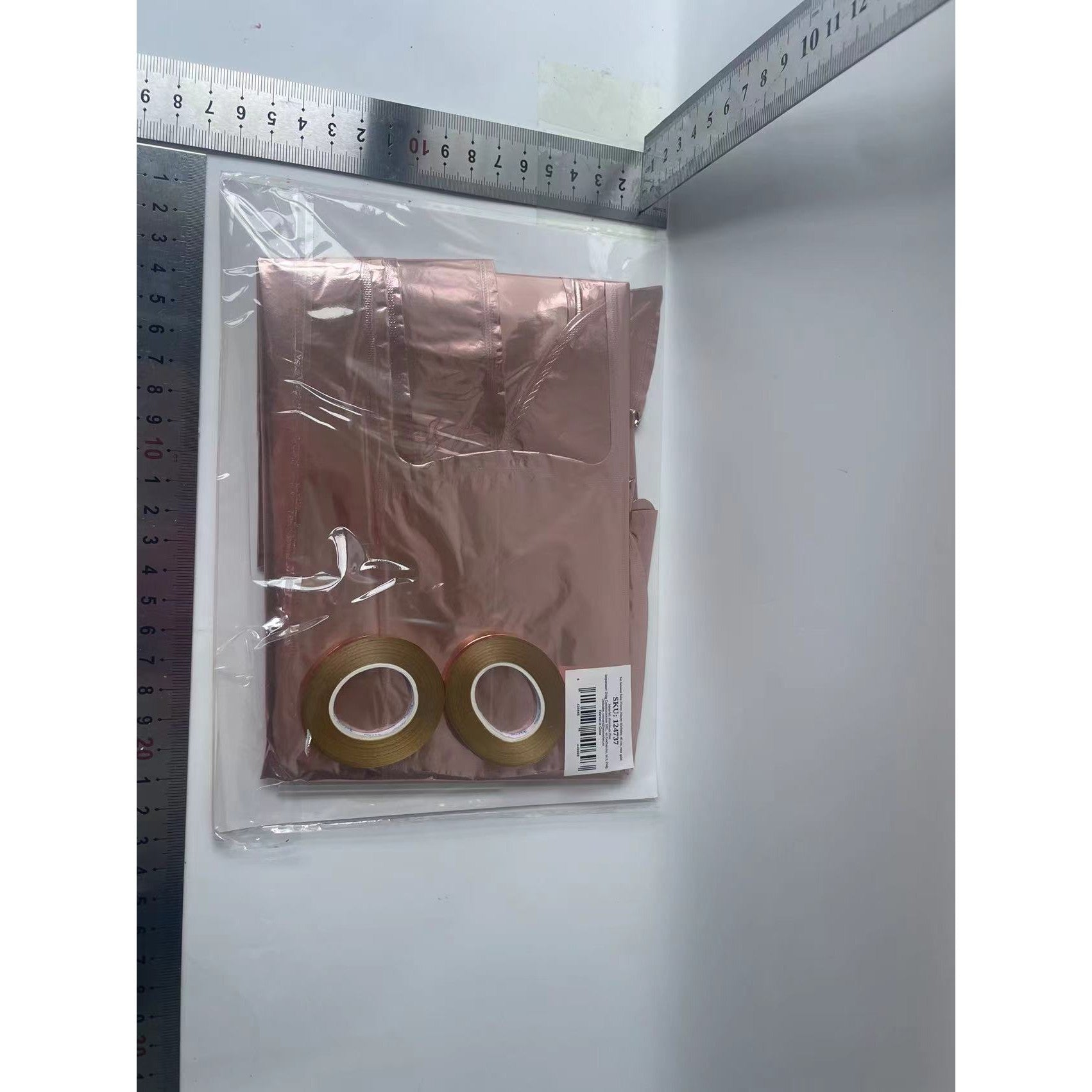 Set baloane folie Kaveny, Happy Birthday, 40 cm, rose gold