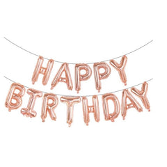 Set baloane folie Kaveny, Happy Birthday, 40 cm, rose gold