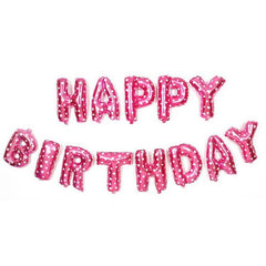 Set baloane folie Kaveny, Happy Birthday, 40 cm, roz