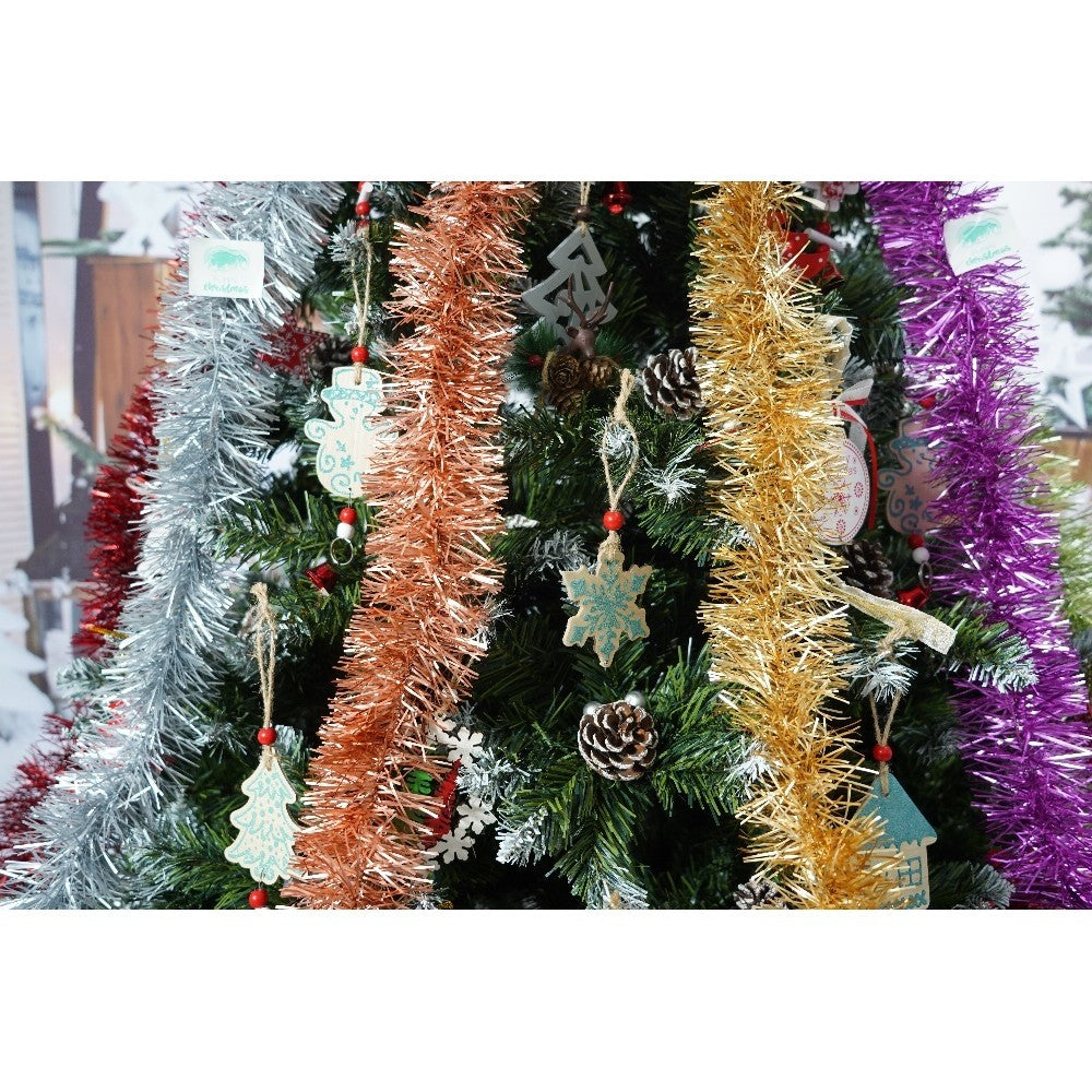 Set brad artificial de Craciun si elemente decorative, nins, decorat cu conuri pin, pentru perete/colt, inaltime 210 cm, diametru 149 cm, 1224 ramuri, Kadeny, verde, suport metalic inclus