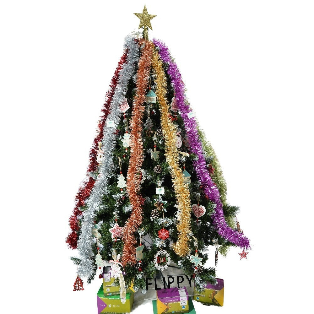 Set brad artificial de Craciun si elemente decorative, nins, decorat cu conuri pin, pentru perete/colt, inaltime 210 cm, diametru 149 cm, 1224 ramuri, Kadeny, verde, suport metalic inclus