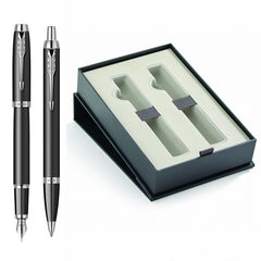 Set cadou stilou + pix Parker IM Royal, corp metalic negru mat CT