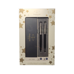 Set cadou stilou + pix Parker Jotter clasic, corp metalic negru