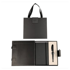 Set cadou stilou negru/argintiu + agenda mate A6 Symphony Elegant Premium 850011-02, cutie neagra magnet