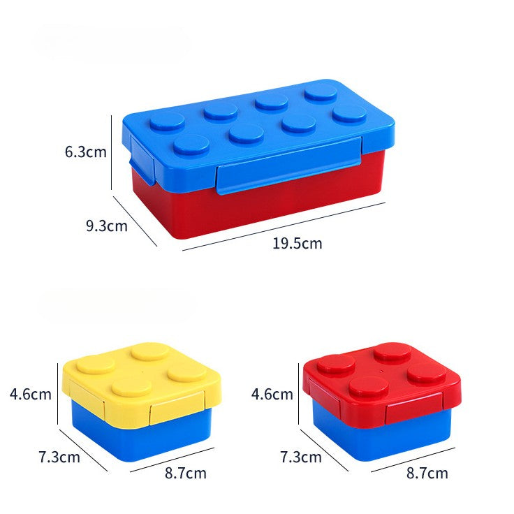 Set caserole pentru pranz interactive, Kadeny, cuburi de construit, plastic, multicolor