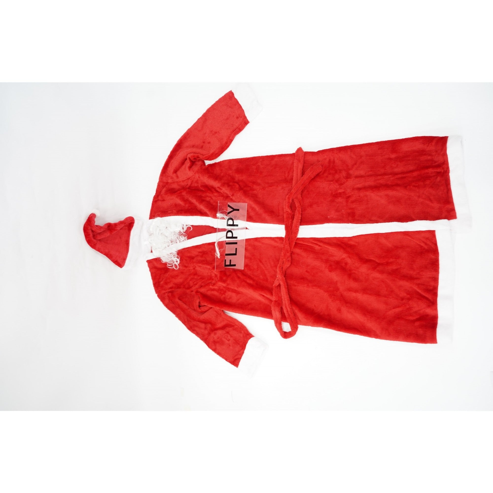 Set Costum de Mos Craciun, Kadeny, rosu, pentru adulti, catifea, 4 piese