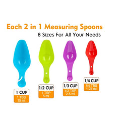 Set Cutii de Depozitare a Alimentelor, Kadeny, 7 Recipiente, 10 Etichete Reutilizabile, 4 Linguri, pentru Bucatarie, Spatula, Etansare, Fara BPA, Transparente, Capac Negru