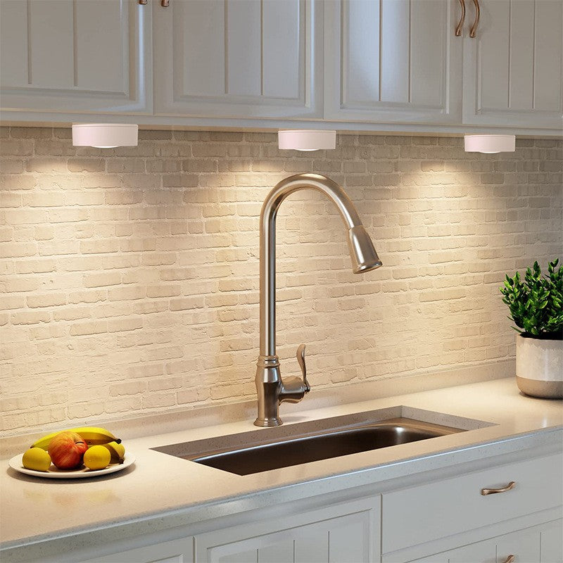 Set de 3 Lampi Led Kadeny, Fara Fir, Cu Baterii, 3 Culori de Lumina, cu Telecomanda, din Plastic, Alb