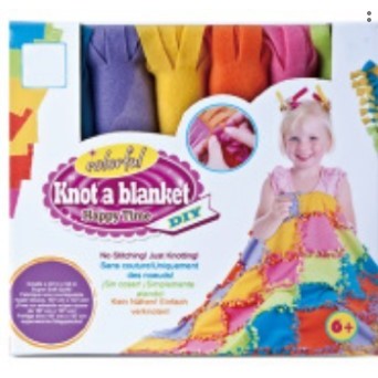 Set de creatie DIY Kaveny, tesut si tricotat, patura 6+ ani, multicolor