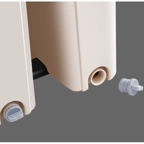 Set de curatenie Kaveny, mop si galeata, galeata 6 l, 2 rezerve microfibra incluse, design modern, pentru interior, material plastic, peri sintetici, plat, cu storcere, bej