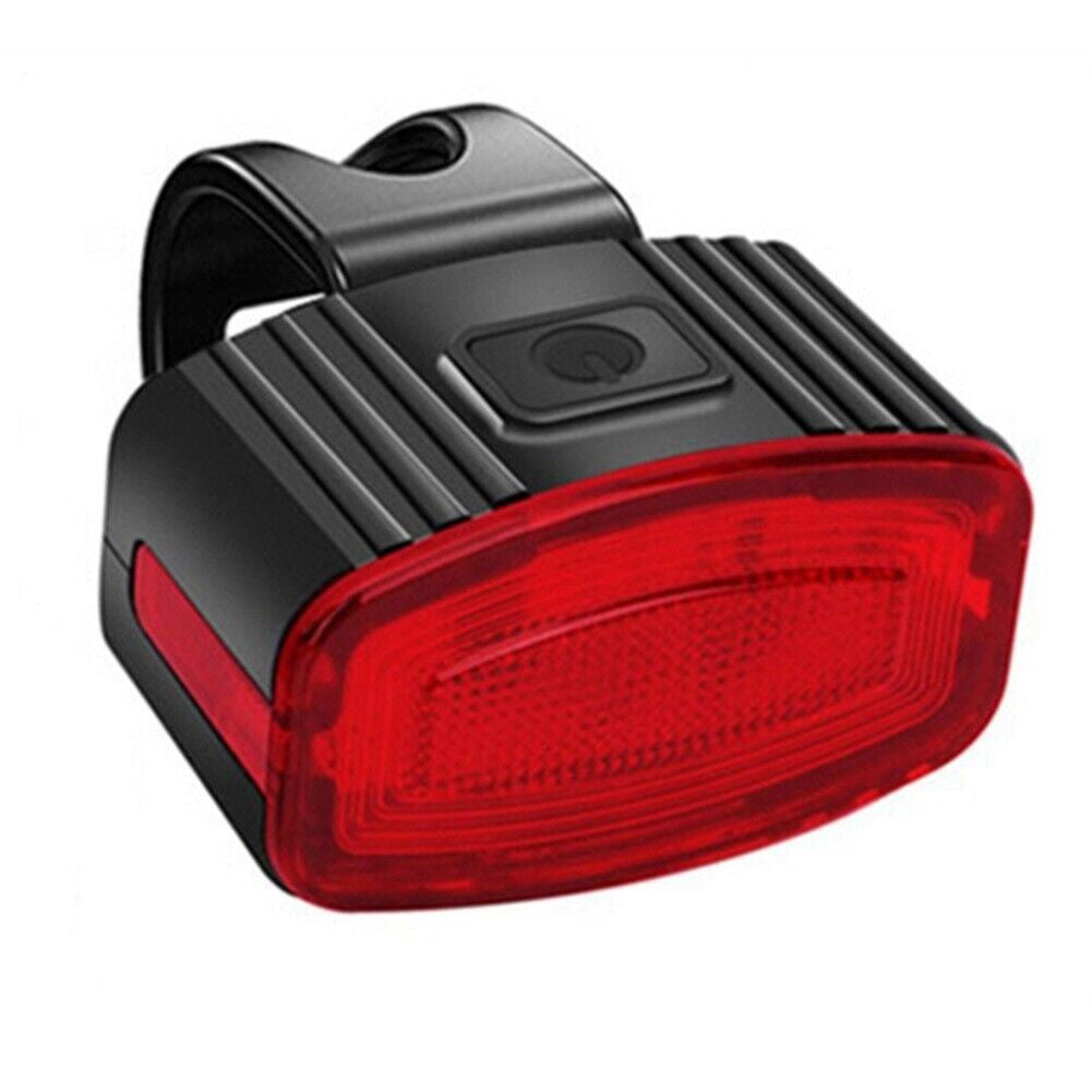 Set far si stop spate LED bicicleta, Kaveny, incarcare USB, rezistent la apa, 4 moduri de luminare, Plastic, Alb/Rosu, 10x6x4 cm