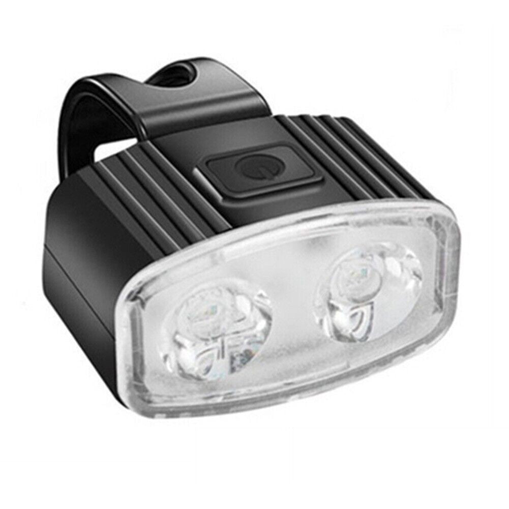 Set far si stop spate LED bicicleta, Kaveny, incarcare USB, rezistent la apa, 4 moduri de luminare, Plastic, Alb/Rosu, 10x6x4 cm