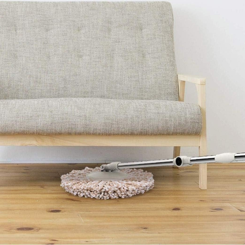 Set Galeata si Mop Rotativ 360°, Kaveny, Cu Dubla Actiune Centrifuga, Pentru Uz Casnic, Maner din Otel Inoxidabil Telescopic, 2 Capte din Bumbac, 46x27x29 cm, Alb, Resigilat