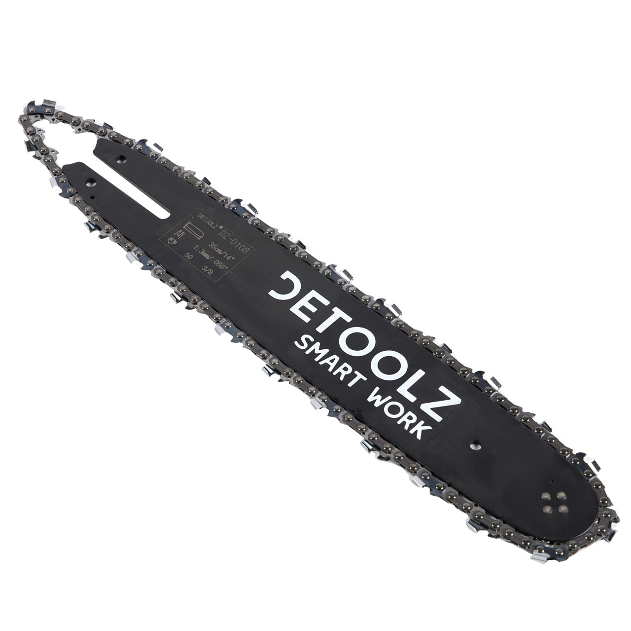 Set lama si lant drujba Detoolz, lungime 14'', pas 3/8'', grosime 1.3mm, 50 pinteni, 25 dinti, full chisel