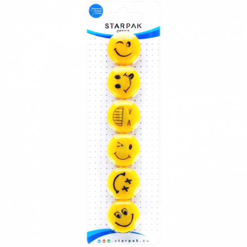 Magneti Starpak 378346 emoji, galben, set 6 modele