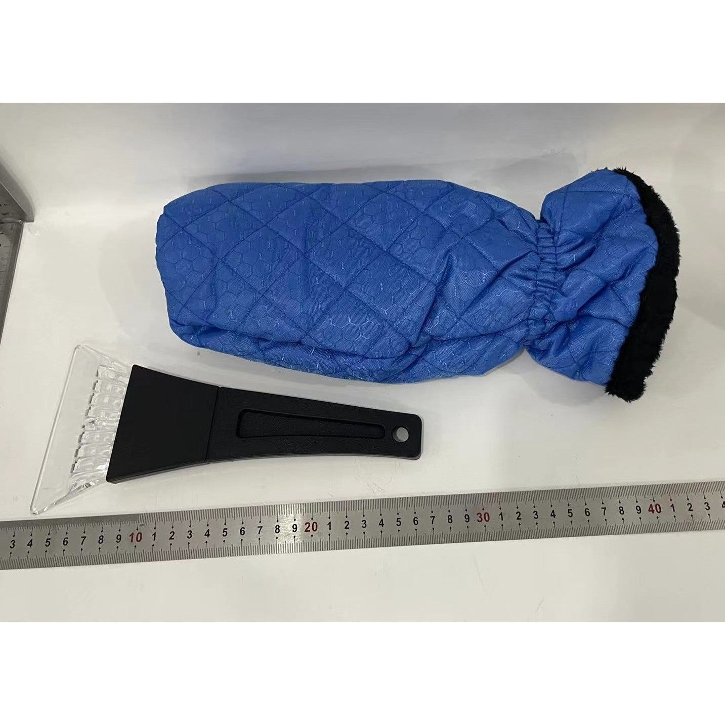 Set Manusa si Racleta pentru Zapada, Kadeny, Impermeabila, Izolatie de Bumbac, 31 x 15 cm, Albastru