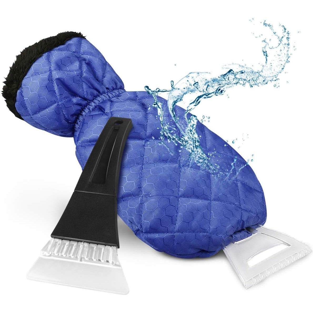 Set Manusa si Racleta pentru Zapada, Kadeny, Impermeabila, Izolatie de Bumbac, 31 x 15 cm, Albastru