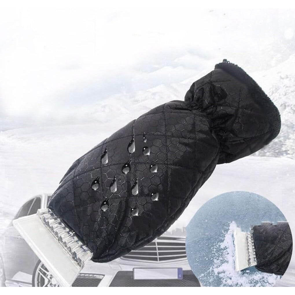 Set Manusa si Racleta pentru Zapada, Kadeny, Impermeabila, Izolatie de Bumbac, 31 x 15 cm, Negru