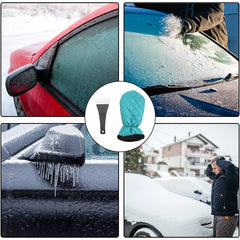 Set Manusa si Racleta pentru Zapada, Kadeny, Impermeabila, Izolatie de Bumbac, 31 x 15 cm, Verde