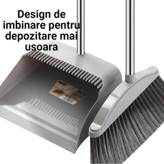 Set matura, faras cu coada si matura silicon, Kaveny, Pentru uz casnic, Plastic/Otel, Gri, 90 x 72 x 100 cm