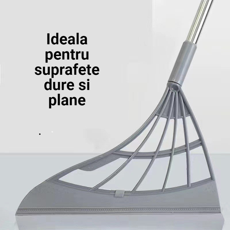 Set matura, faras cu coada si matura silicon, Kaveny, Pentru uz casnic, Plastic/Otel, Gri, 90 x 72 x 100 cm