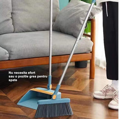 Set Matura si Faras cu Coada Kaveny, cu Dinti de Pieptene pentru Curatare Matura, rotativ, pliabil, detasabil, Otel inoxidabil si Polipropilena, albastru