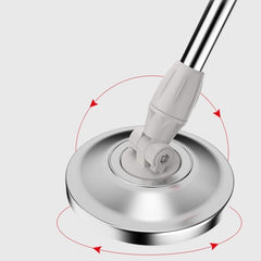 Set mop rotativ cu galeata Kaveny, material plastic si microfibra, rezistent, cu dop scurgere, vas detasabil, pentru interior, capacitate 8 l, negru/rosu