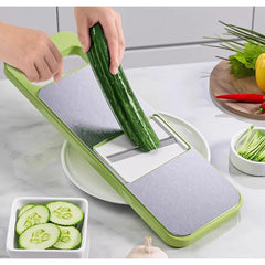 Set Multifunctional din 7 Piese, Kadeny, pentru Taierea si Maruntirea Legumelor, Uz Casnic,din Otel Inoxidabil, Gri-Verde