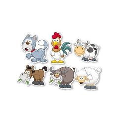 Set puzzle 6 animale, Kaveny, animalele de la ferma