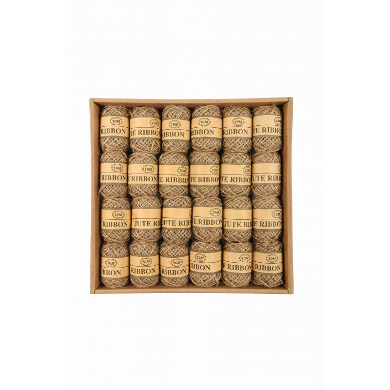 Accesorii creatie - ghem sfoara canepa, natural, 10m, set 24 buc, Colorarte, BC-JT005