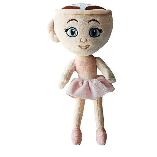 Jucarie Moale de Plus Italian Brainrot, Kaveny, cu Agatatoare, Model Ballerina Cappuccina, Jucarie Moale pentru Copii, 23 x 17 cm, Bej