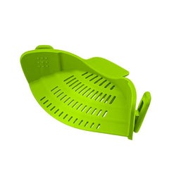 Strecurator Filtru pentru Vase, Kadeny, din Silicon Rezistent la Temperaturi Inalte, Universal, Paste, Legume, Fructe, 23x12.5x6.7 cm Verde